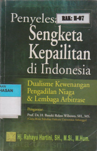 Image of PENYELESAIAN SENGKETA KEPAILITAN DI INDONESIA