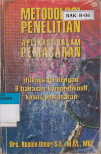 Image of METODOLOGI PENELITIAN APLIKASI DALAM PEMASARAN