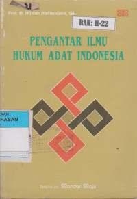 Image of PENGANTAR ILMU HUKUM ADAT INDONESIA