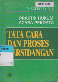 Image of PRAKTIK HUKUM ACARA PERDATA TATA CARA DAN PROSES PERSIDANGAN