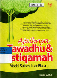 Image of Ajaibnya Tawadhu & Istiqomah