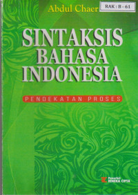 Image of Sintaksis Bahasa Indonesia: Pendekatan Proses